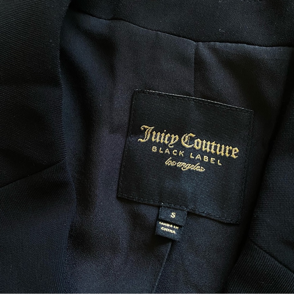 SOLD Juicy Couture Black Label embroidered blazer jacket floral elegant size S - Picture 2 of 11